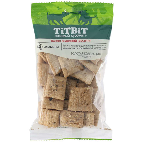 Лакомство TiTBiT Начос в мясной глазури для собак Золотая коллекция 130 г