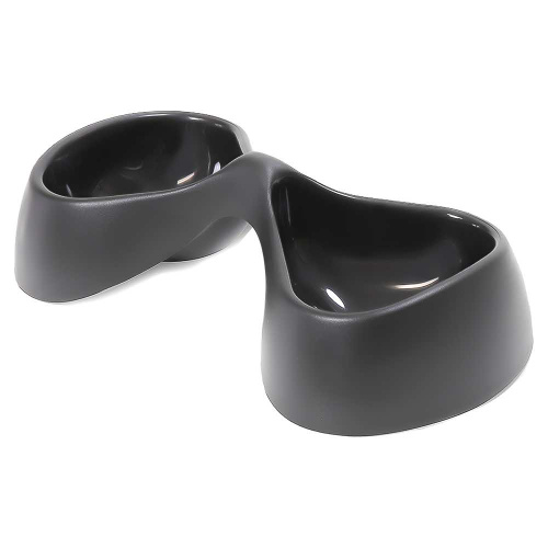 United Pets миска двойная Bicio, 2х230 мл, черная