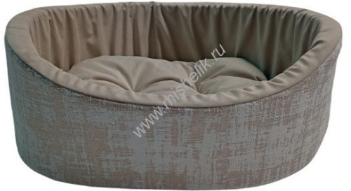 HOMEPET Indigo steel №1 43 см х 38 см х 15 см лежак нежно-голубой с золотом для домашних животных