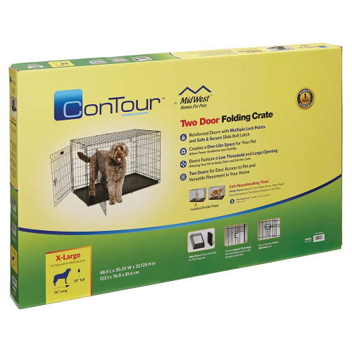 Клетка MidWest Contour для собак 123х77х82h см, 2 двери