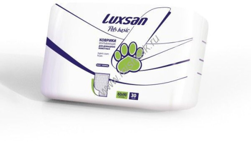 LUXSAN BASIC 30 шт 60х90 см пеленки для собак 