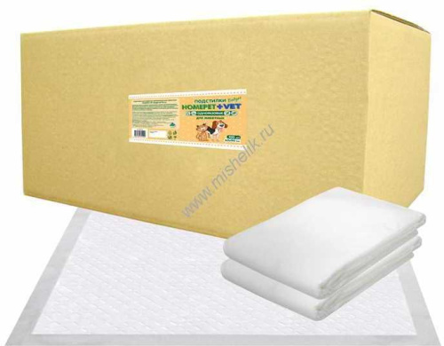 HOMEPET VET budget 100 шт 60 см х 90 см пеленки для животных впитывающие