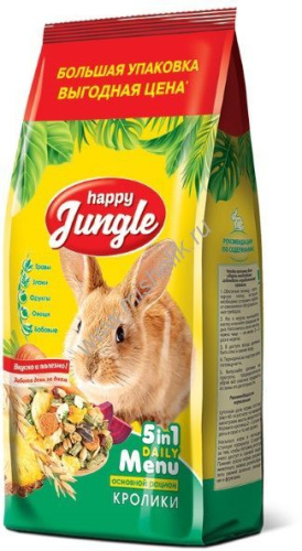 HAPPY JUNGLE 900 г корм для кроликов 