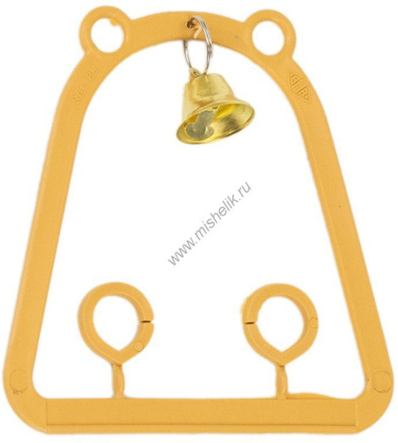 HOMEPET 9,5 см х 9,5 см качели для птиц с колокольчиком бежевые 