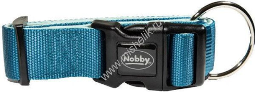NOBBY CLASSIC PRENO EXTRA длина 32-45 см ширина 38-40 мм ошейник для собак нейлон голубой 