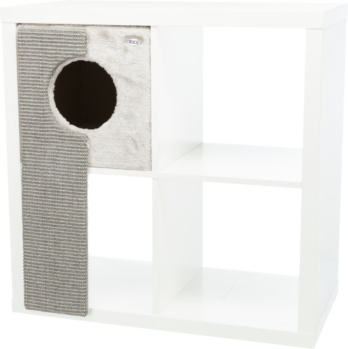 Когтеточка Cuddly с лежаком для кошек на стеллаж  33 х 70 х 37 см, серая