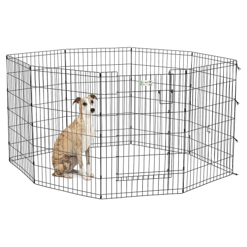Вольер MidWest Life Stages для собак, 8 панелей 61х91h см, с дверью-MAXLock черный