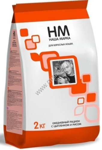 НАША МАРКА 2 кг сухой корм для кошек цыпленок и рис 