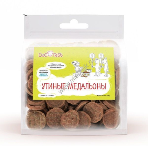 Dog Fest Утиные медальоны 500 г 1х20