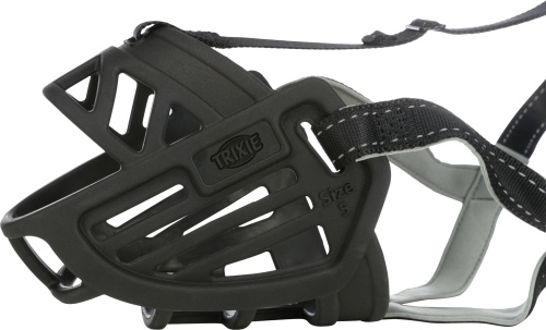 Намордник Muzzle Flex, резина, S (20 см, длина лобного ремня до 20 см), чёрный
