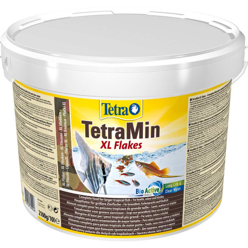 TetraMin XL корм для всех видов рыб крупные хлопья 10 л (ведро)