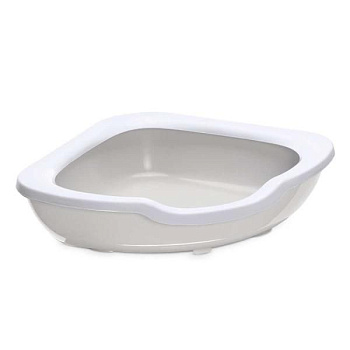 IMAC туалет-лоток для кошек угловой FRED 51х5,5h см, светло-серый