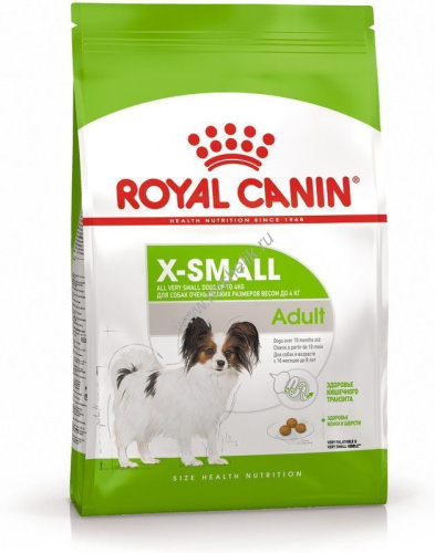 ROYAL CANIN X-SMALL ADULT 3 кг сухой корм для собак миниатюрных размеров от 10 месяцев до 8 лет 
