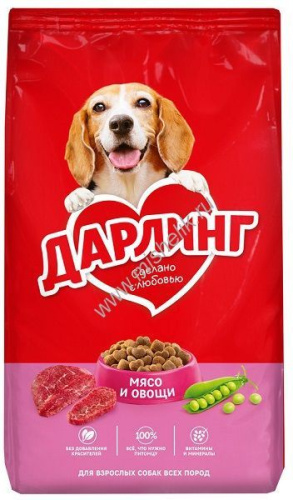Дарлинг 2 кг сухой корм для взрослых  собак с мясом и овощами 