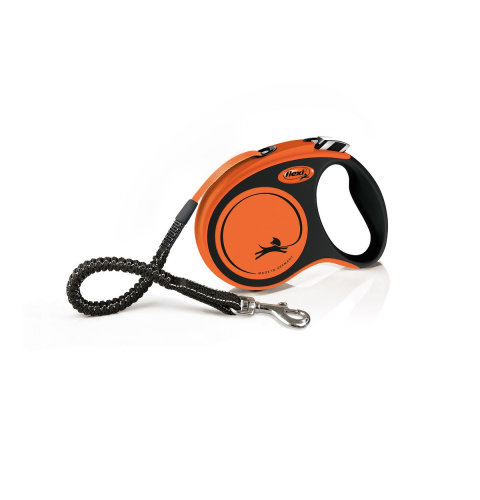 FLEXI рулетка Xtreme M ремень 5 м до 35 кг, черный/оранжевый