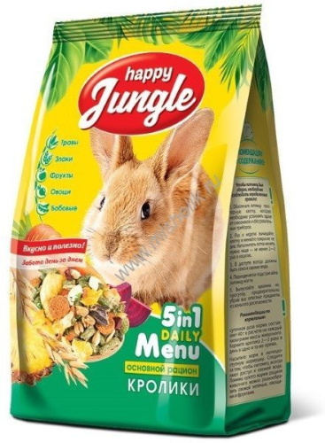 HAPPY JUNGLE 400 г корм для кроликов 