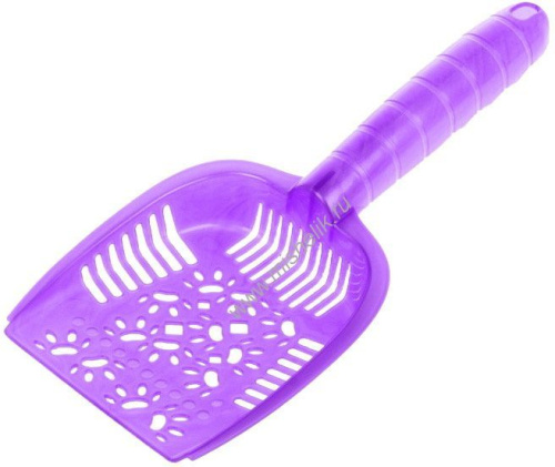 HOMECAT Atlantis 25 см х 10,8 см х 3,5 см совок для кошачьего туалета фиолетовый перламутр