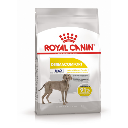 ROYAL CANIN MAXI DERMACOMFORT 10 кг сухой корм для взрослых и стареющих собак крупных размеров, склонных к кожным раздражениям и зуду