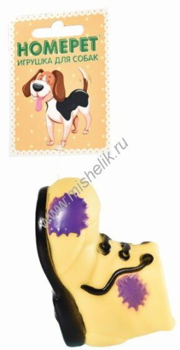 HOMEPET 10,5 см х 5 см х h 6,5 см игрушка для собак ботинок с пищалкой винил