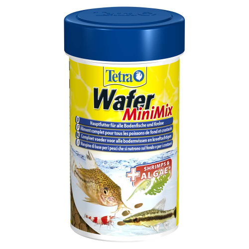 TetraWaferMix Mini корм в мини-чипсах для всех мелких донных рыб 100 мл