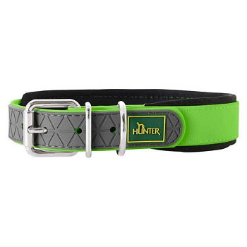 Hunter oшейник для собак Convenience Comfort 55 / M-L (42-50 см) / 2,5 см биотановый мягкая горловина яблочный зеленый