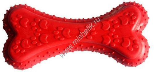HOMEPET TPR 12 см игрушка для собак косточка с пищалкой