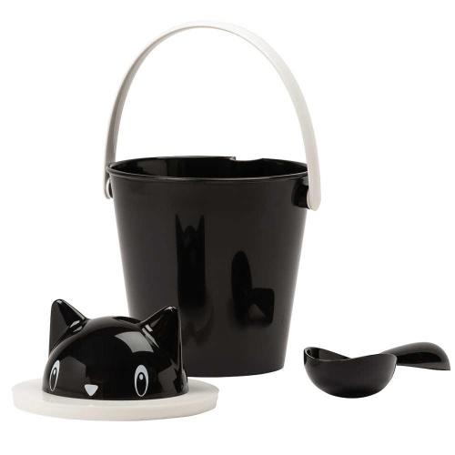 United Pets ведро для сухого корма "Cat-Crick" 7,5 л, черное, для кошек