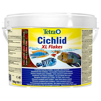 TetraCichlid XL корм для всех видов цихлид, крупные хлопья 10 л (ведро)