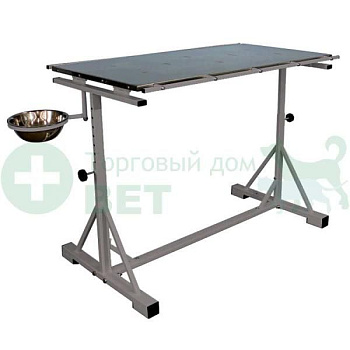 ТД ВЕТ Стол ветеринарный СВУ-35.02 1300х700х700-1030h мм, нерж/краска (каркас серый)