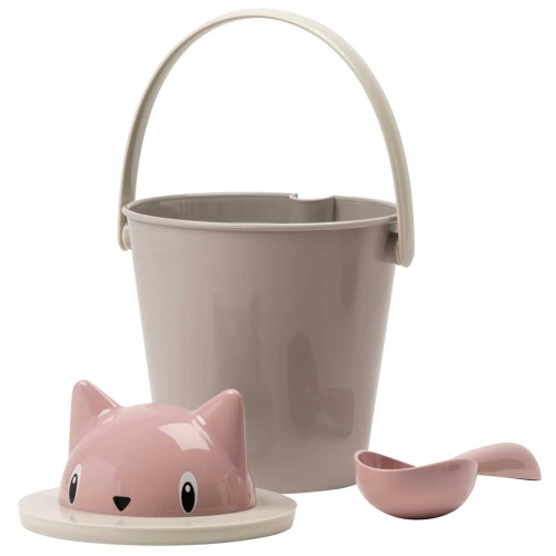 United Pets ведро для сухого корма "Cat-Crick" 7,5 л, серо-розовое, для кошек
