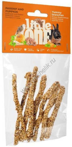 LITTLE ONE 35 г лакомство для всех видов грызунов ветви с пастернаком и тыквой 