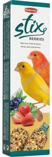 PADOVAN STIX BERRIES 80 г лакомство для канареек палочки ягодные 1х10