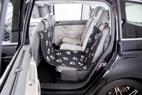 Подстилка автомобильная с боковыми стенками, для собак, 65х145 см, чёрный/бежевый