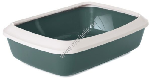 SAVIC LITTER TRAY IRIZ 42 см туалет для кошек с бортом зеленый 