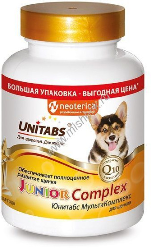 UNITABS JuniorComplex с B9 200 таб для щенков 1х12