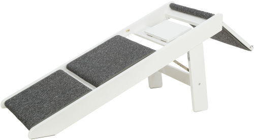 Лесенка со складными ступенями, 44х46х106см, МДФ/ковролин, белый