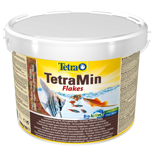 TetraMin корм для всех видов рыб в виде хлопьев 10 л (ведро)