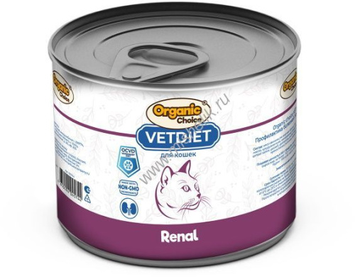 Organic Сhoice VET Renal 240 г для кошек профилактика болезней почек 