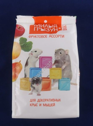 ВАКА High Quality Милый грызун 200 г фруктовое ассорти для декоративных крыс и мышей 
