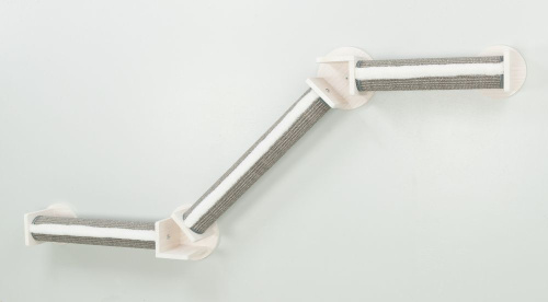 Настенная когтеточка, элемент 2, "альпинистская дорожка", 195 х 78 см, белый / серый