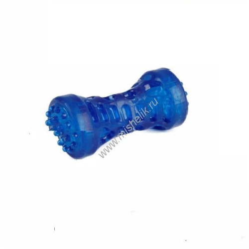 HOMEPET 12х6 см игрушка для собак гантель малая с пищалкой TPR