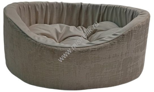 HOMEPET Indigo latte №1 43 см х 38 см х 15 см лежак бежево-золотистый для домашних животных