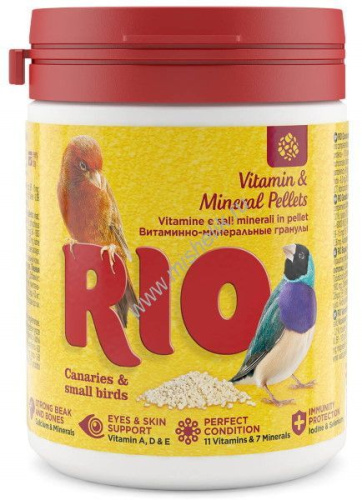 RIO 120 г витаминно-минеральные гранулы для канареек, экзотов и других мелких птиц 