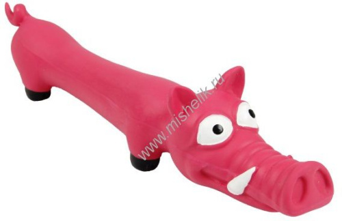 HOMEPET 31 см игрушка для собак долговязый кабанчик латекс