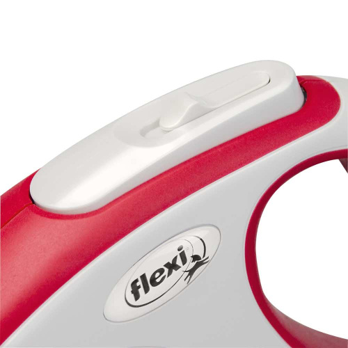 flexi рулетка NEW LINE Comfort L (до 50 кг) лента 8 м серый/красный