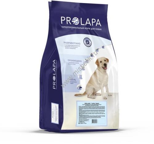 Prolapa Adult Maxi 15 кг полнорационный корм для взрослых собак крупных пород