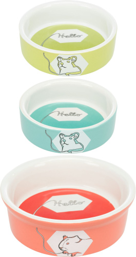 Миска "Комический хомяк", керамика, 90 мл/ф 8 см