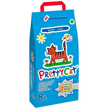 PrettyCat наполнитель глиняный впитывающий с део-кристаллами "Aroma Fruit"  4 кг (8 л)