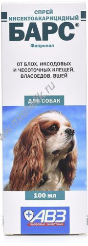 АВЗ БАРС 100 мл спрей для собак инсектоакарицидный