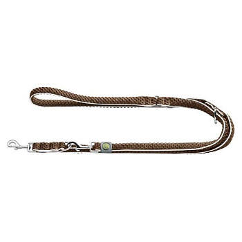Hunter поводок-перестежка для собак Hilo 15 / 200 нейлон коричневый
